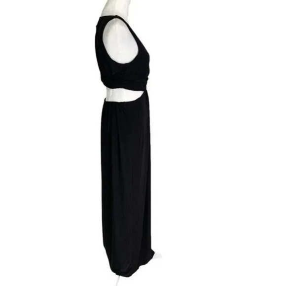 MISA Los Angeles Athema Cutout Waist Sleeveless Maxi Dress Black Size M NWT - Picture 7 of 12